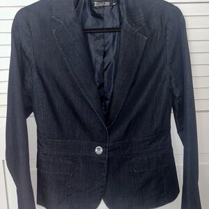 7th Avenue Design Studio Women's Navy Blue Blazer